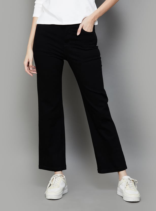 XPOSE Solid Straight Fit Jeans