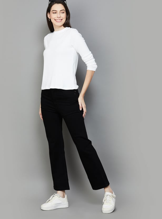 XPOSE Solid Straight Fit Jeans
