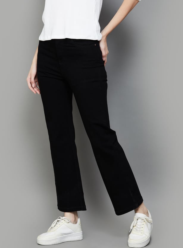 XPOSE Solid Straight Fit Jeans