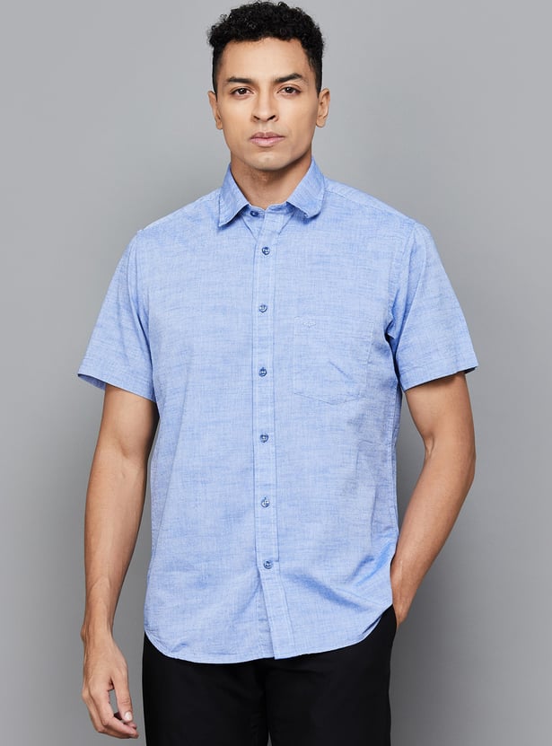 COLORPLUS Textured Regular Fit Shirt
