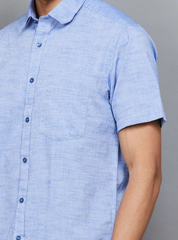 COLORPLUS Textured Regular Fit Shirt