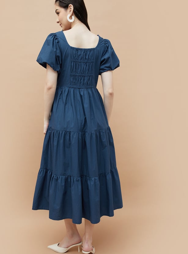 COLOUR ME Embroidered Tiered Dress