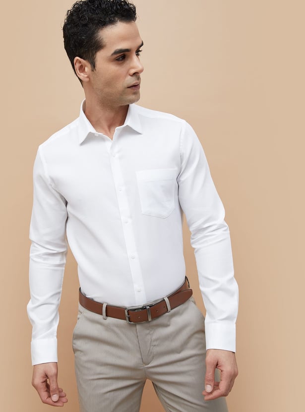 CODE Textured Slim Fit Formal Shirt