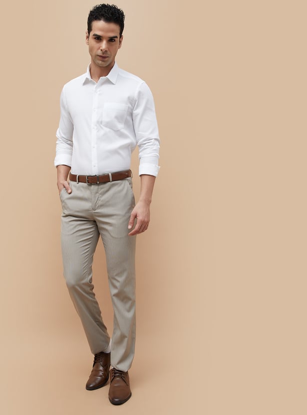 CODE Textured Slim Fit Formal Shirt