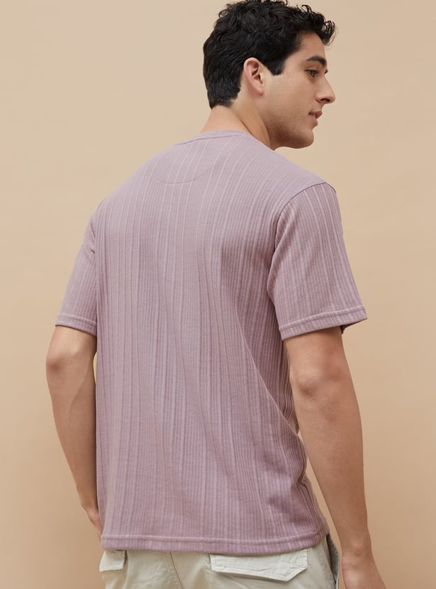 FAME FOREVER Striped Knitted T-shirt