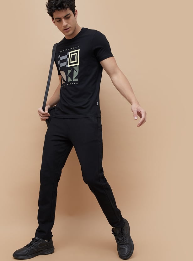 FAME FOREVER Solid Slim Fit Track Pants