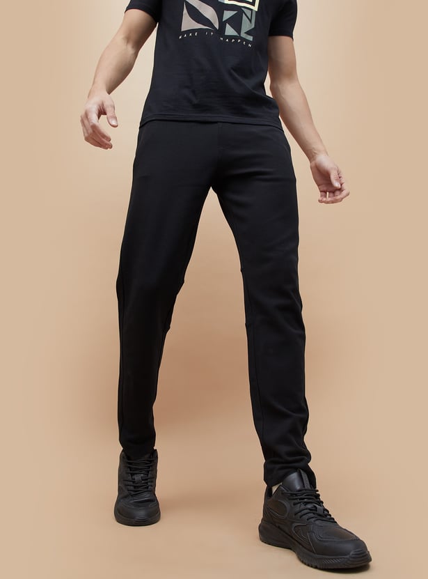 FAME FOREVER Solid Slim Fit Track Pants