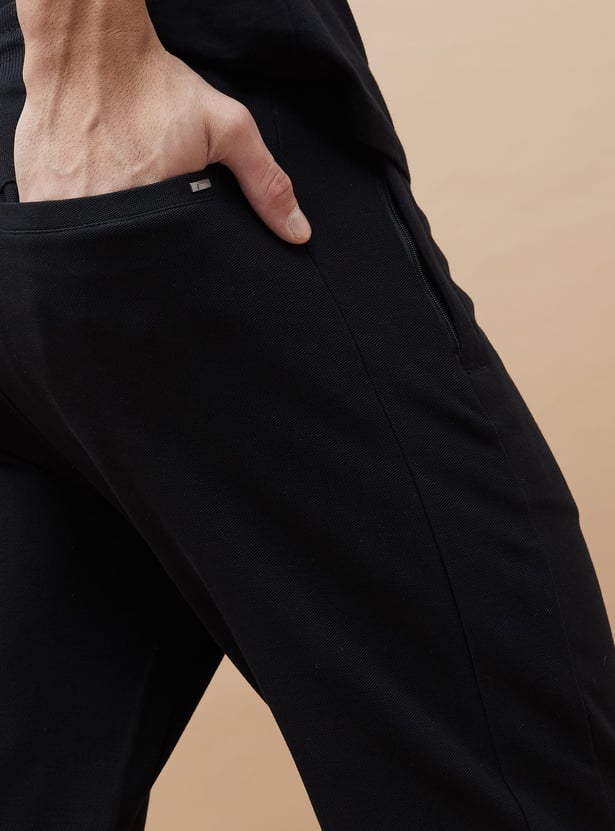 FAME FOREVER Solid Slim Fit Track Pants