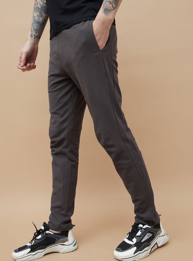 FAME FOREVER Solid Slim Fit Track Pants