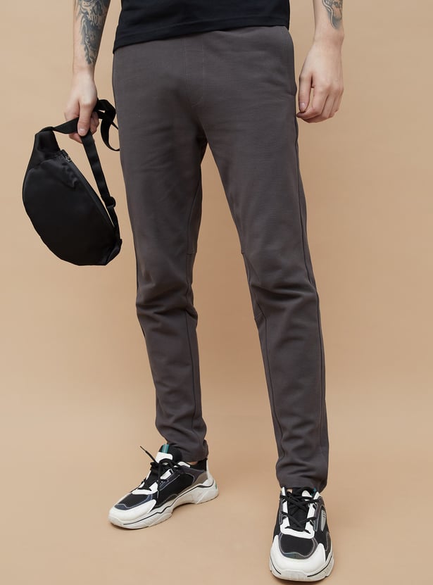 FAME FOREVER Solid Slim Fit Track Pants