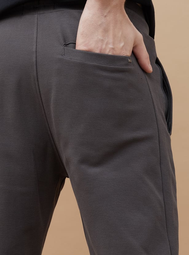 FAME FOREVER Solid Slim Fit Track Pants