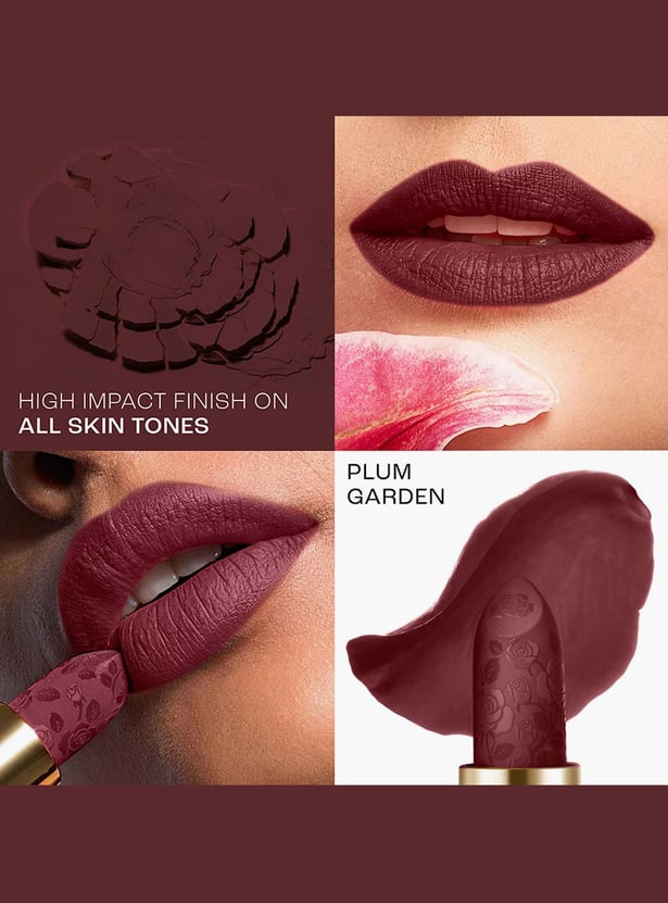 LAKME Rouge Bloom Powder Matte Bullet Lipstick - 208 Plum Garden - 4gm