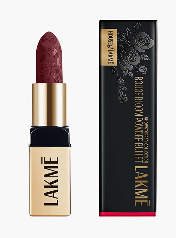 LAKME Rouge Bloom Powder Matte Bullet Lipstick - 208 Plum Garden - 4gm