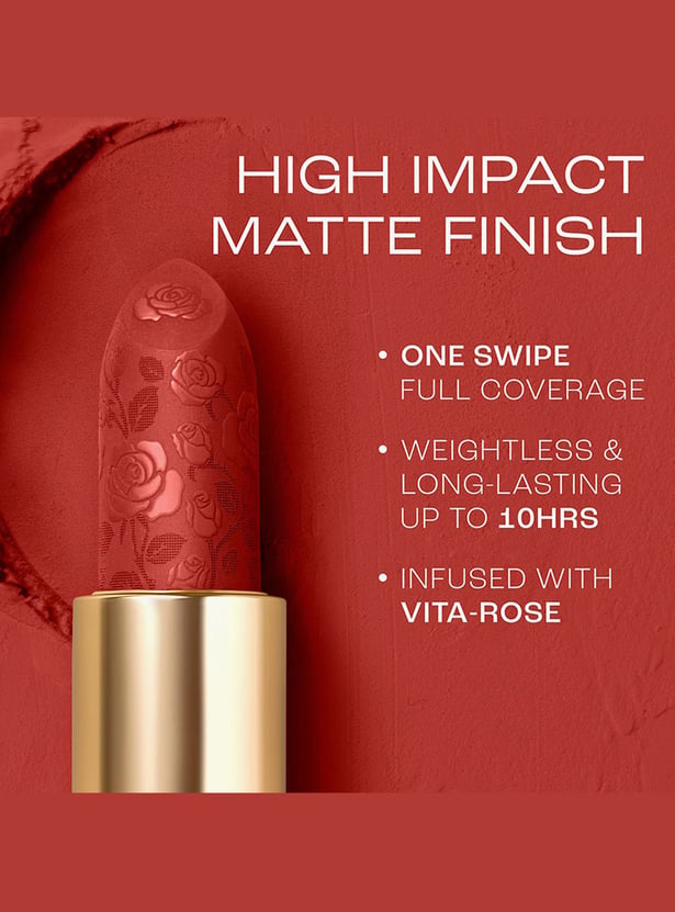 LAKME Rouge Bloom Powder Matte Bullet Lipstick - 209 Scarlet Rose - 4g