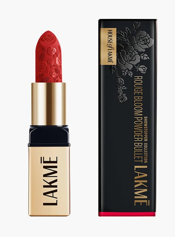 LAKME Rouge Bloom Powder Matte Bullet Lipstick - 209 Scarlet Rose - 4g