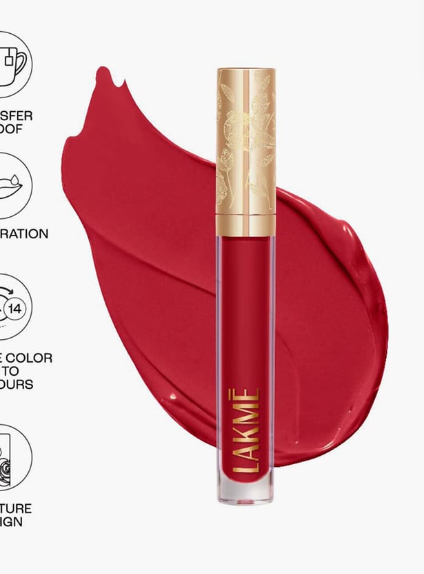 LAKME Rouge Bloom Matte Lip Liquid - 101 Carnation Craze - 3.5ml