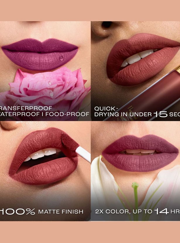 LAKME Rouge Bloom Matte Lip Liquid - 101 Carnation Craze - 3.5ml