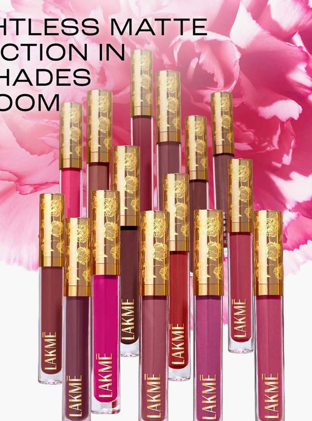 LAKME Rouge Bloom Matte Lip Liquid - 101 Carnation Craze - 3.5ml