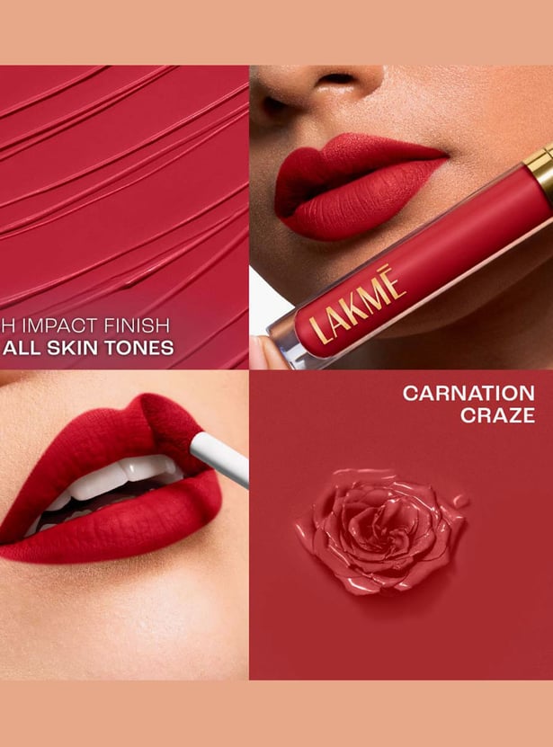 LAKME Rouge Bloom Matte Lip Liquid - 101 Carnation Craze - 3.5ml