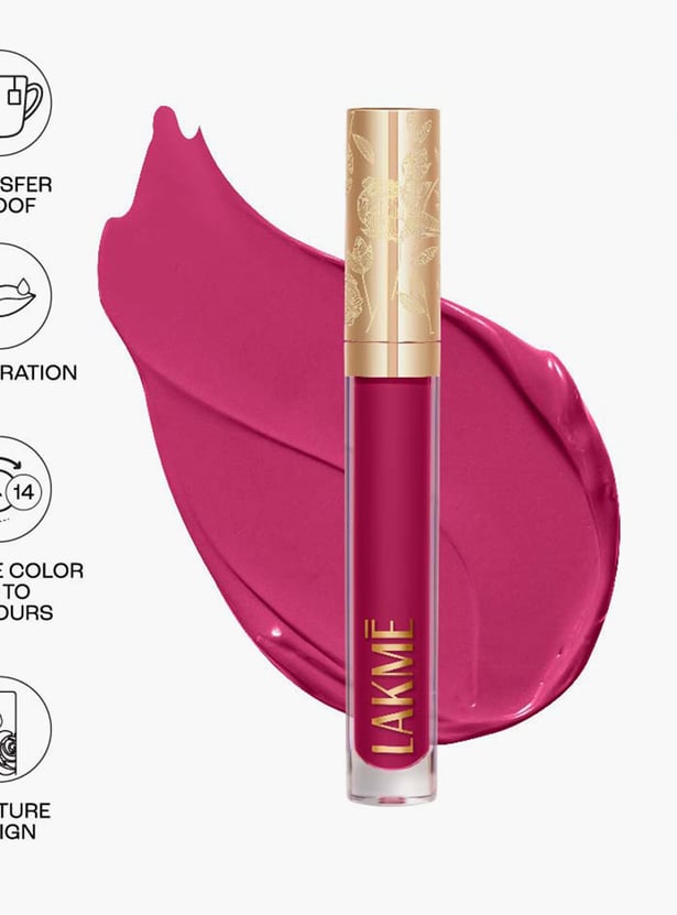 LAKME Rouge Bloom Matte Lip Liquid - 202 Majestic Magnolia - 3.5ml