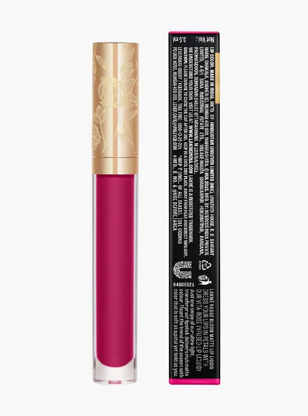 LAKME Rouge Bloom Matte Lip Liquid - 202 Majestic Magnolia - 3.5ml