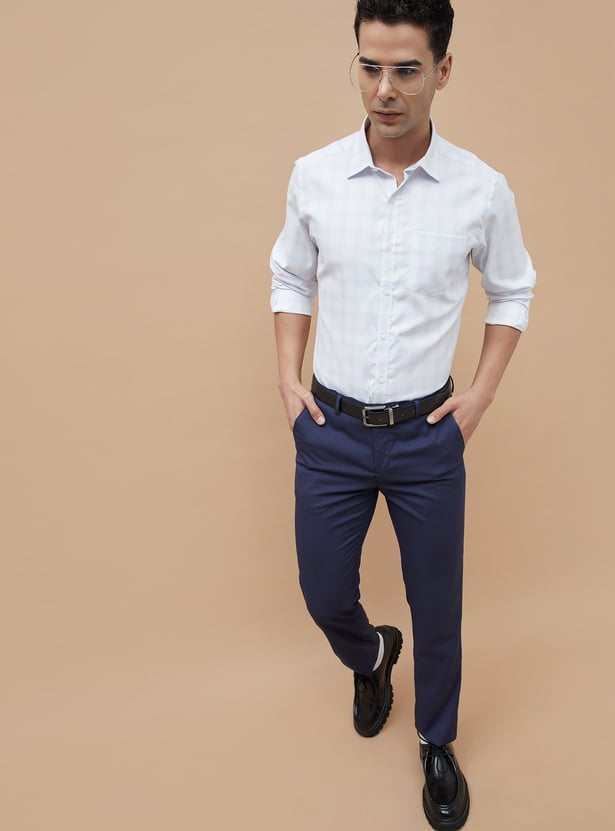 CODE Checked Regular Fit Formal Shirt