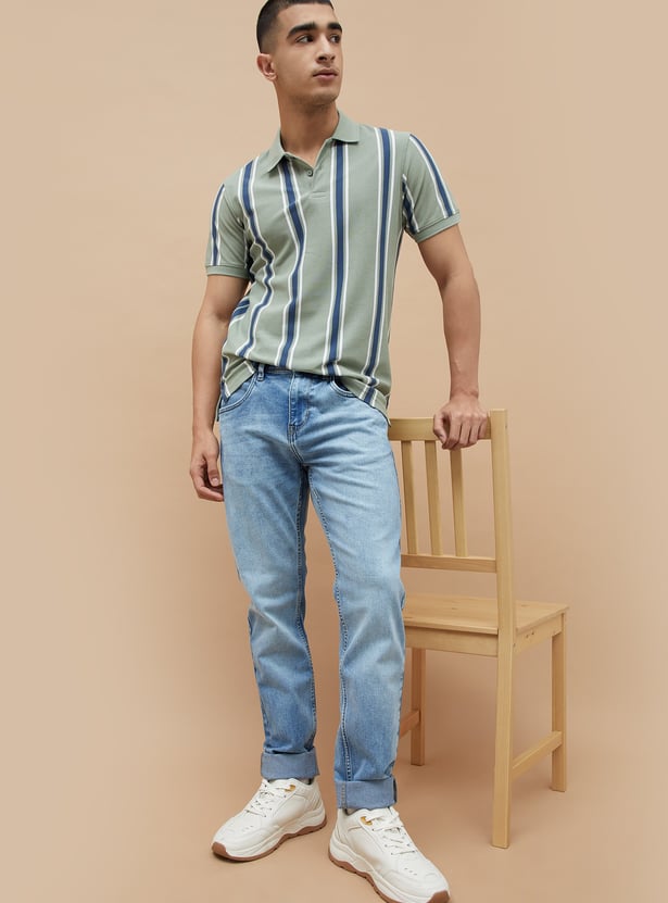 DENIMIZE Stonewashed Slim Tapered Jeans