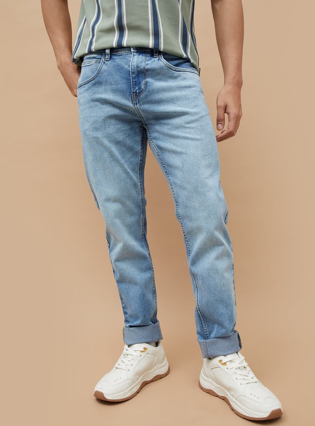 DENIMIZE Stonewashed Slim Tapered Jeans