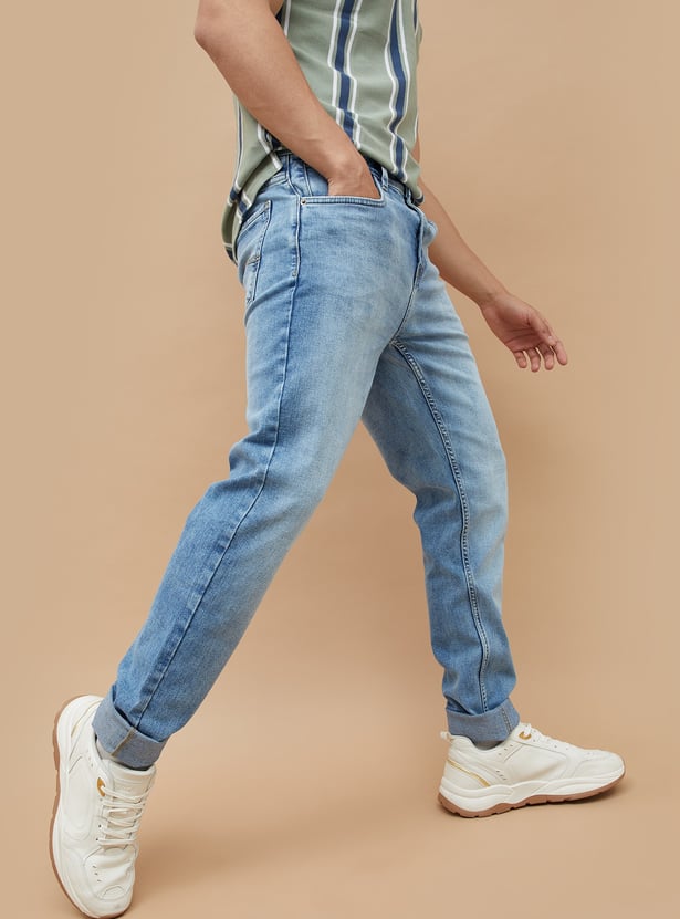 DENIMIZE Stonewashed Slim Tapered Jeans