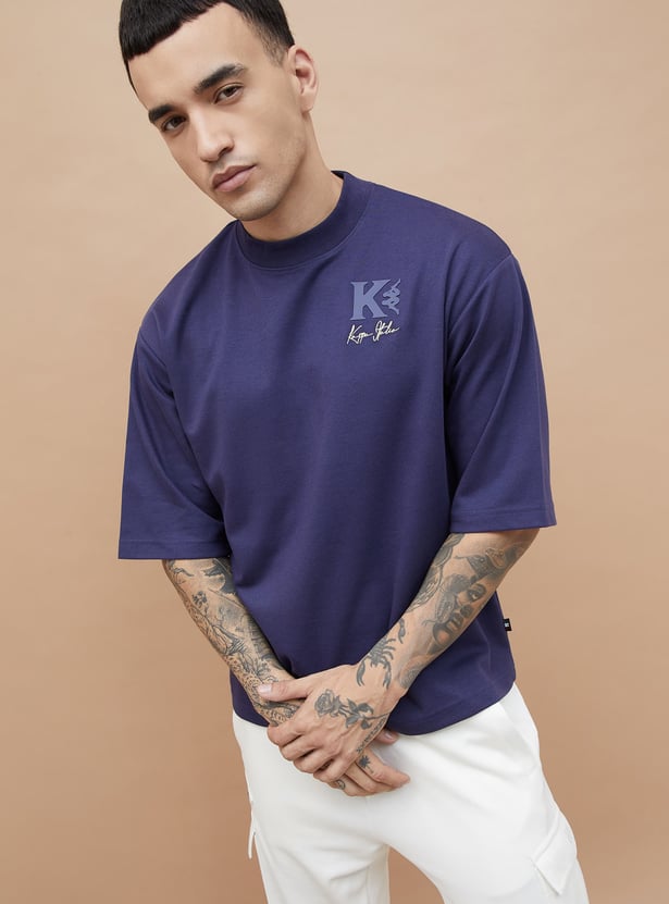 KAPPA Solid Mock Neck T-shirt
