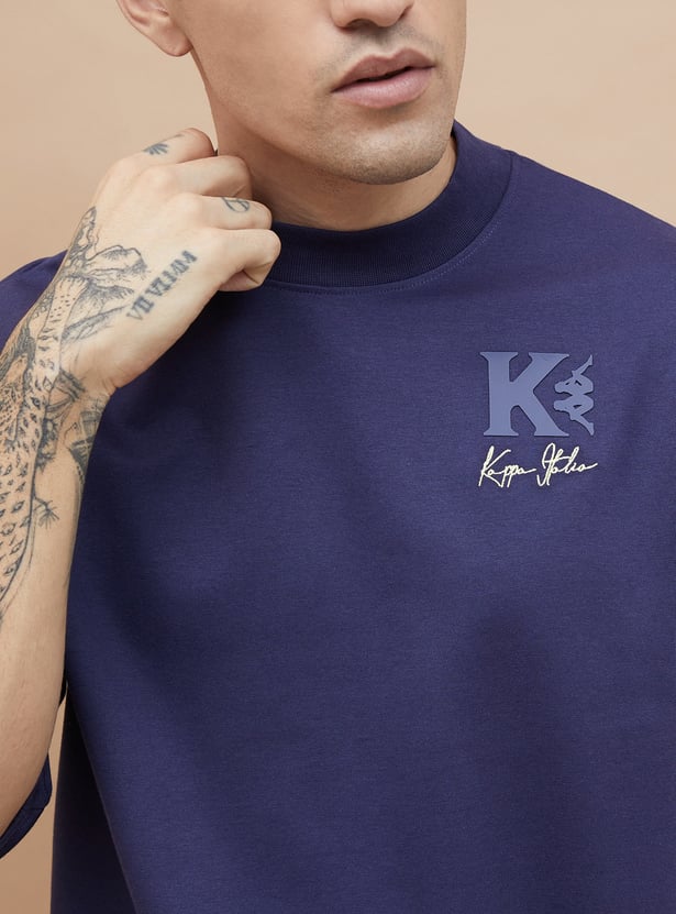 KAPPA Solid Mock Neck T-shirt