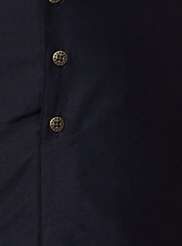MELANGE Solid Long Kurta with Pockets