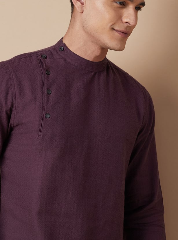 MELANGE Self Design Short Kurta
