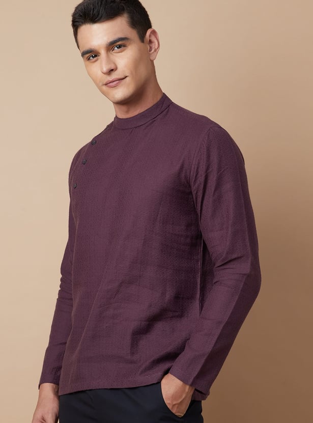 MELANGE Self Design Short Kurta