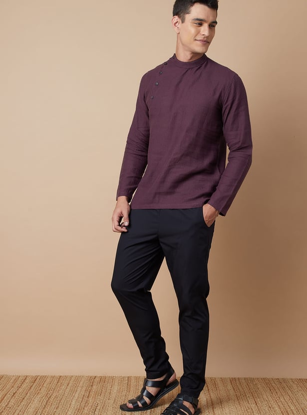 MELANGE Self Design Short Kurta
