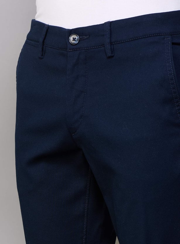 US POLO ASSN Solid Slim Tapered Trousers