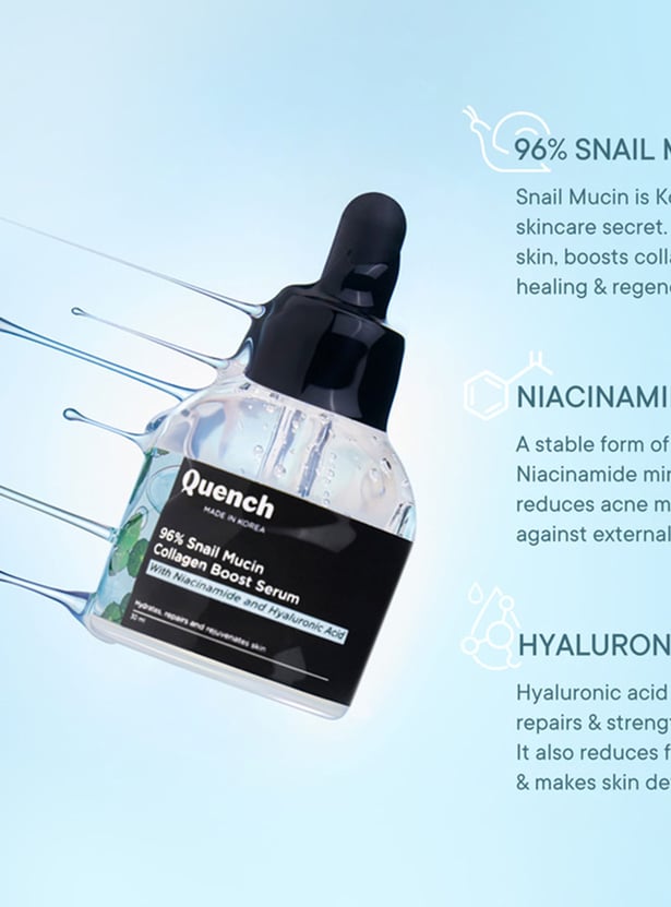 QUENCH 96 Percent Snail Mucin Collagen Boost Serum - 30ml