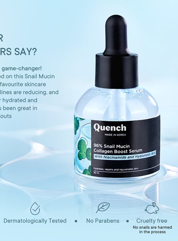 QUENCH 96 Percent Snail Mucin Collagen Boost Serum - 30ml