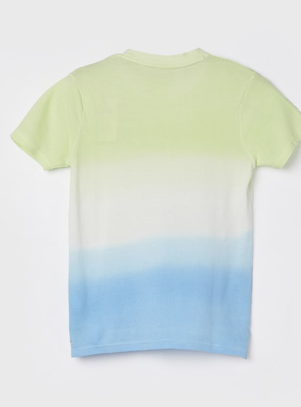 FAME FOREVER Boys Ombre Step Hem T-shirt