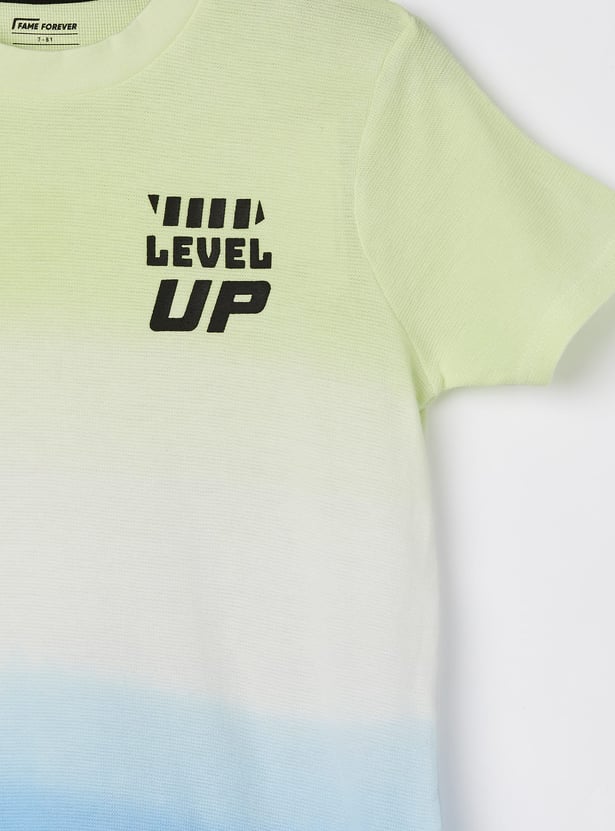 FAME FOREVER Boys Ombre Step Hem T-shirt