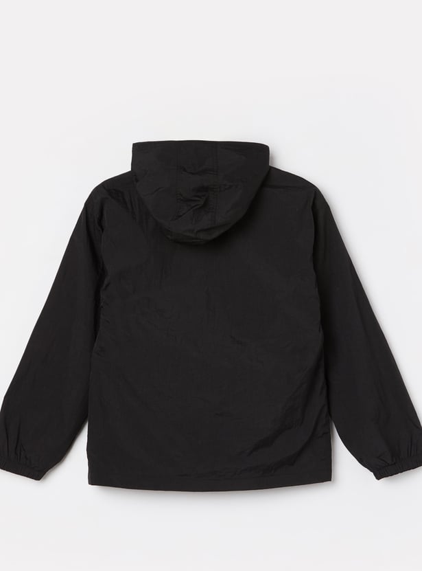 FAME FOREVER Boys Button Front Hooded Jacket