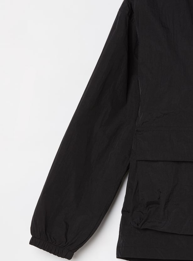 FAME FOREVER Boys Button Front Hooded Jacket