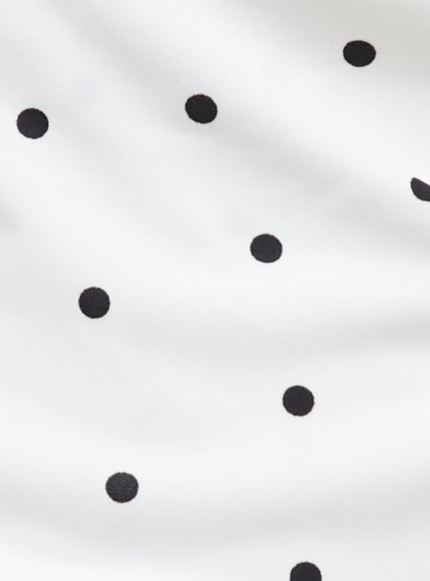 GINGER Polka Dot Print Halter Bodycon Dress