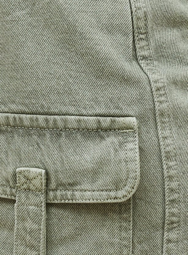 GINGER Washed Denim Skirt
