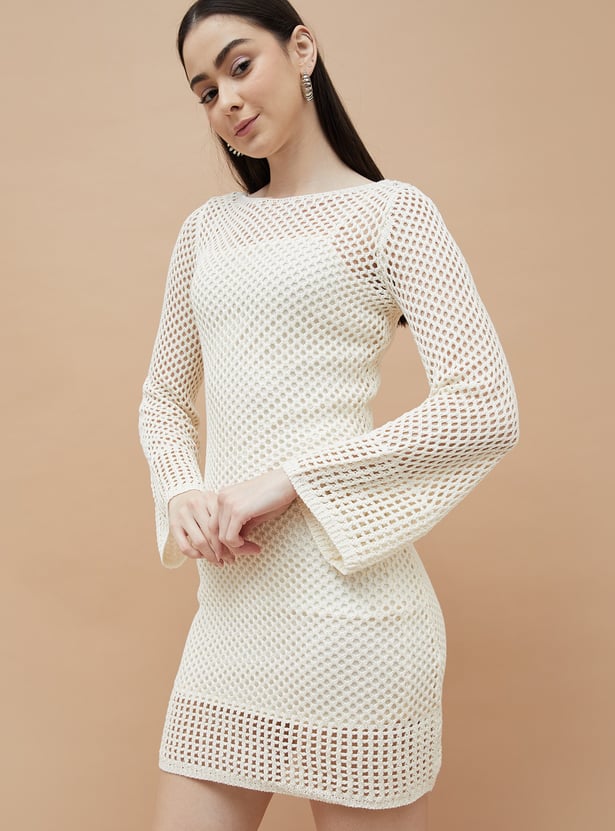 GINGER Crochet Bodycon Dress with Camisole
