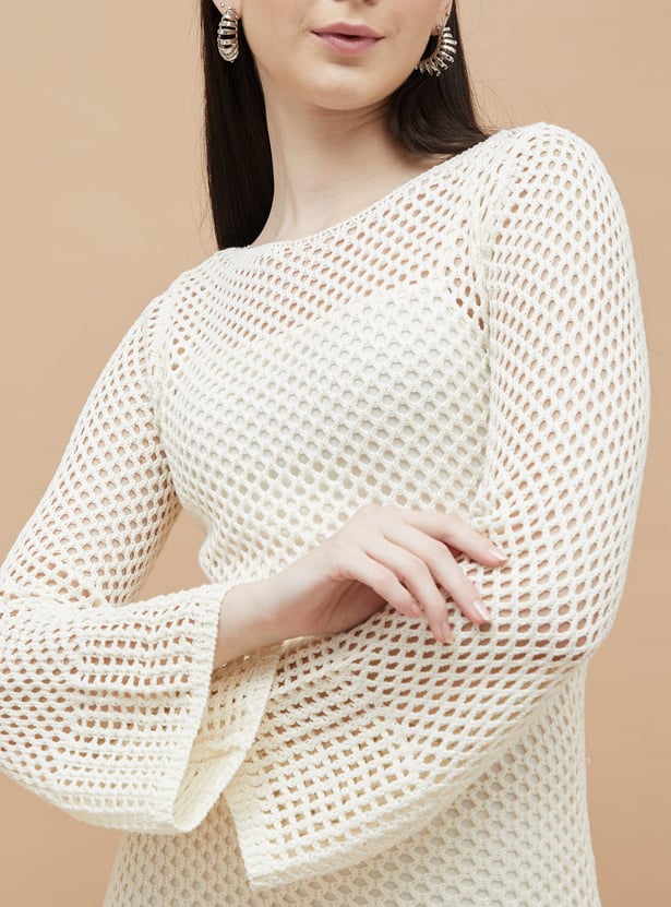 GINGER Crochet Bodycon Dress with Camisole