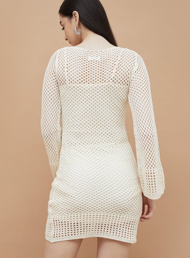GINGER Crochet Bodycon Dress with Camisole