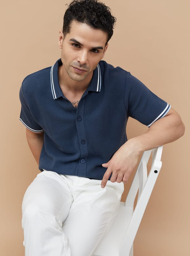 CODE UNWIND Knitted Regular Fit Shirt