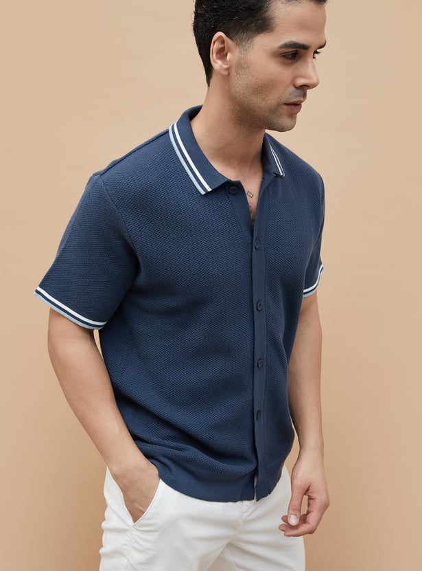 CODE UNWIND Knitted Regular Fit Shirt