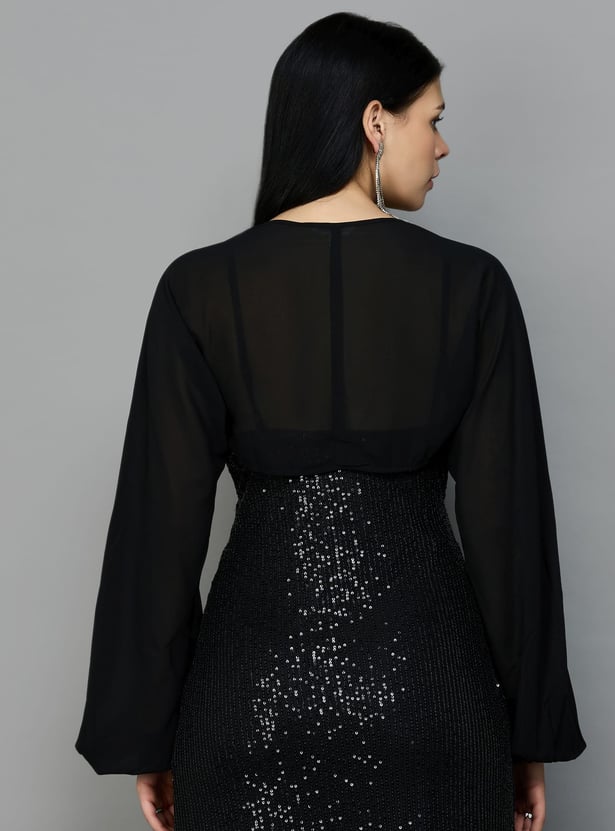 AND Solid Cropped Shrug